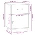 Mesitas de noche 2 uds madera maciza pino blanco 40x34x55