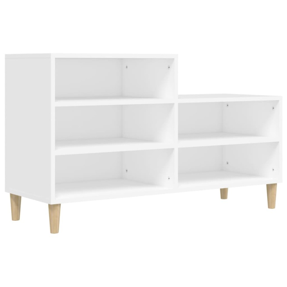 Mueble zapatero madera contrachapada blanco 102x36x60