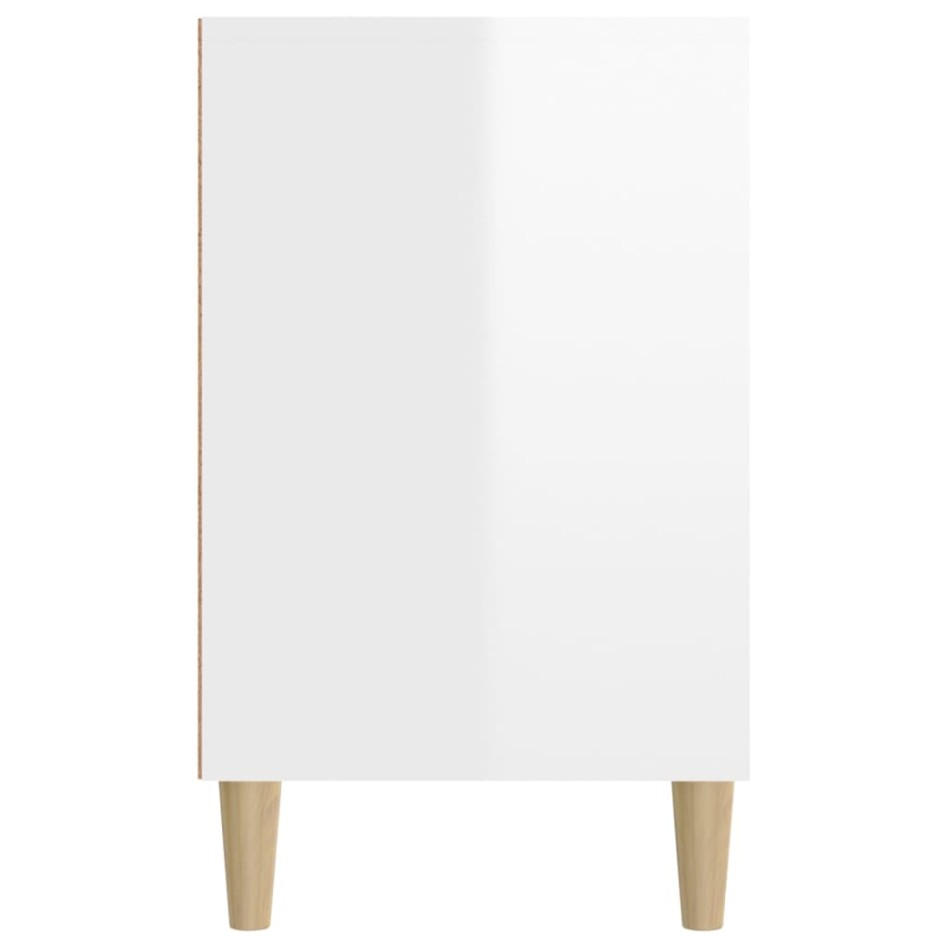 Mueble zapatero madera contrachapada blanco brillo 102x36x60