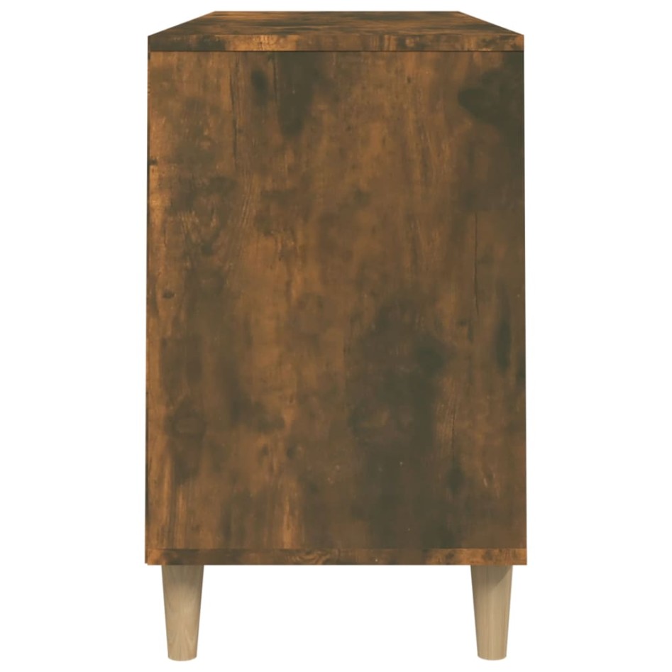 Mueble zapatero madera contrachapada roble ahumado 102x36x60