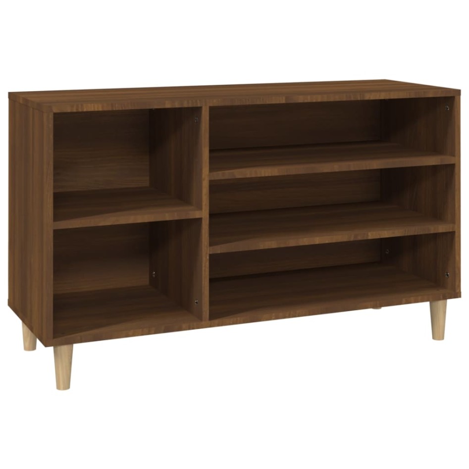 Mueble zapatero madera contrachapada roble marrón 102x36x60