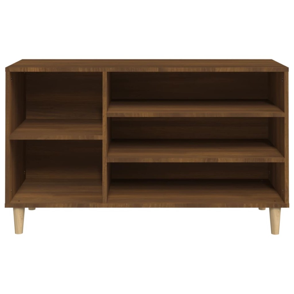 Mueble zapatero madera contrachapada roble marrón 102x36x60