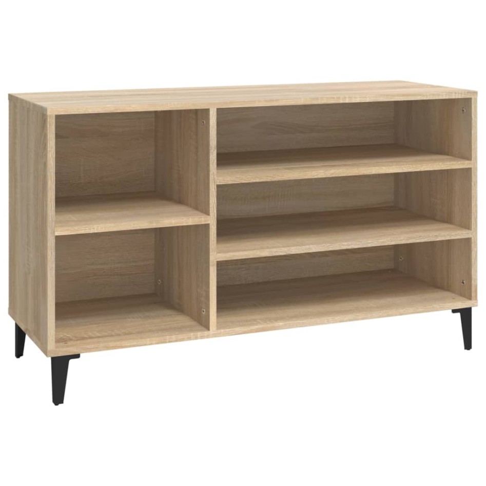 Mueble zapatero madera contrachapada roble Sonoma 102x36x60