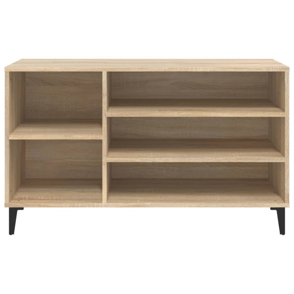 Mueble zapatero madera contrachapada roble Sonoma 102x36x60