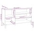 Mueble zapatero madera contrachapada roble Sonoma 102x36x60