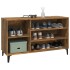 Mueble zapatero madera contrachapada roble ahumado 102x36x60