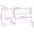 Mueble zapatero madera contrachapada roble ahumado 102x36x60