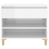 Mueble zapatero madera contrachapada blanco brillo 70x36x60