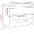 Mueble zapatero madera contrachapada blanco brillo 70x36x60