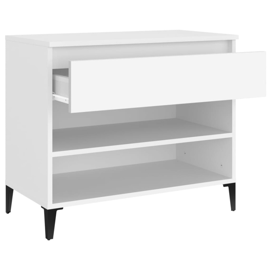 Mueble zapatero madera contrachapada blanco 70x36x60