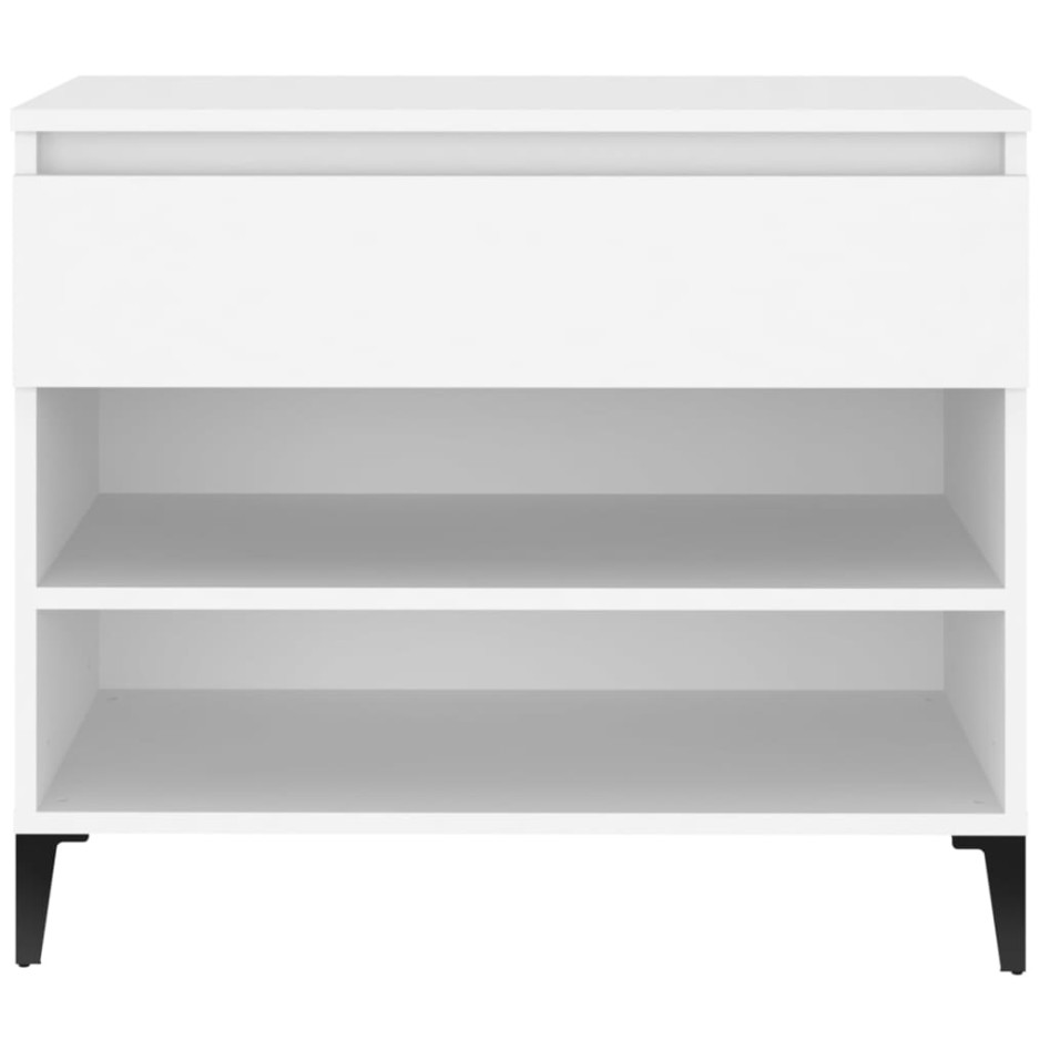 Mueble zapatero madera contrachapada blanco 70x36x60