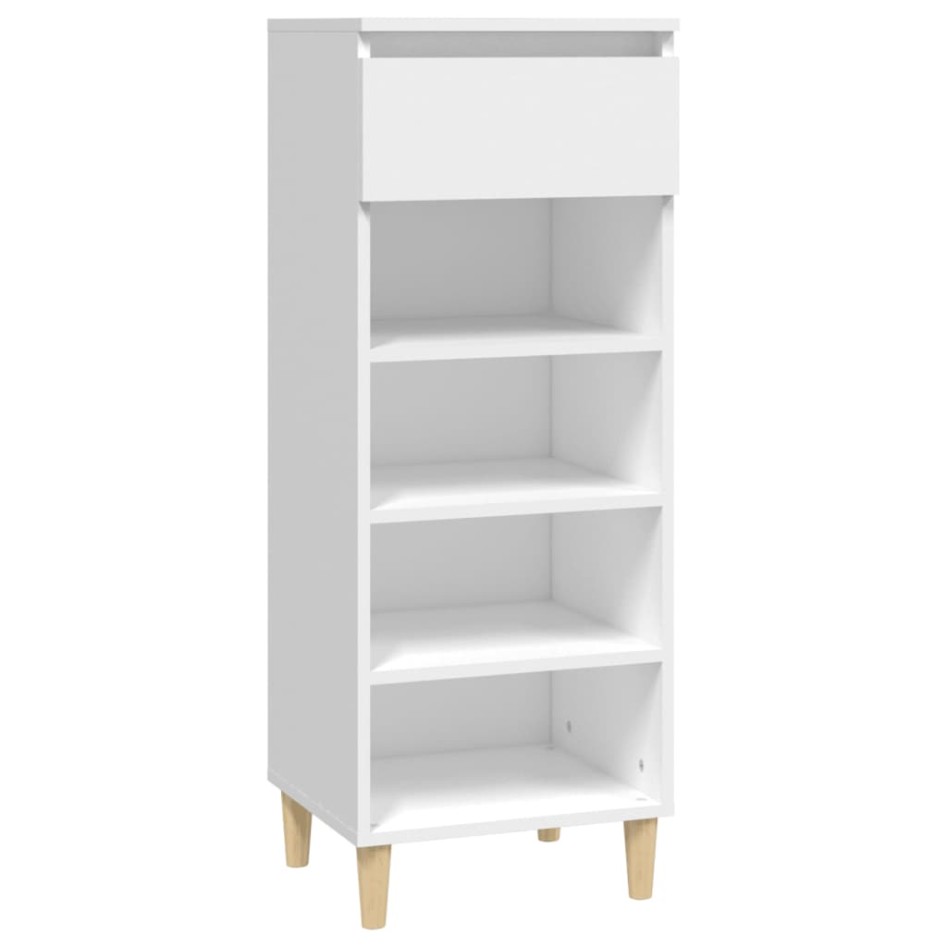 Mueble zapatero madera contrachapada blanco 40x36x105