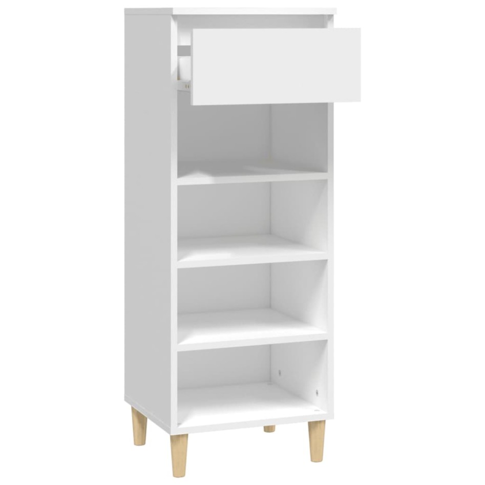 Mueble zapatero madera contrachapada blanco 40x36x105
