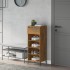 Zapatero madera contrachapada roble ahumado 40x36x105