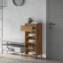 Zapatero madera contrachapada roble ahumado 40x36x105