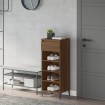 Mueble zapatero madera contrachapada marrón roble 40x36x105 cm