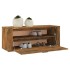 Mueble zapatero pared contrachapada roble ahumado 100x35x38