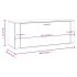 Mueble zapatero pared contrachapada roble ahumado 100x35x38