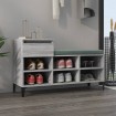 Mueble zapatero madera contrachapada gris Sonoma 102x36x60 cm