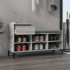 Mueble zapatero madera contrachapada gris Sonoma 102x36x60