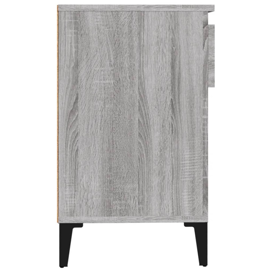 Mueble zapatero madera contrachapada gris Sonoma 102x36x60