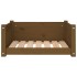 Cama para perros madera maciza pino marrón miel 65,5x50,5x28