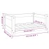 Cama para perros madera maciza pino marrón miel 65,5x50,5x28