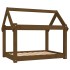 Cama para perros madera maciza pino marrón miel 81x60x70