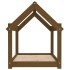 Cama para perros madera maciza pino marrón miel 81x60x70