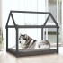 Cama para perros madera maciza de pino gris 111x80x100