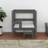 Cama para perros madera maciza de pino gris 55,5x53,5x60