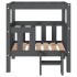 Cama para perros madera maciza de pino gris 65,5x43x70