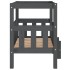 Cama para perros madera maciza de pino gris 65,5x43x70
