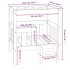 Cama para perros madera maciza de pino negro 65,5x43x70