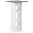 Mesa alta de cocina blanco y gris antracita 60x60x110