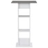 Mesa alta de cocina blanco y gris antracita 60x60x110