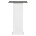 Mesa alta de cocina blanco y gris antracita 60x60x110