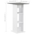 Mesa alta de cocina blanco y gris antracita 60x60x110