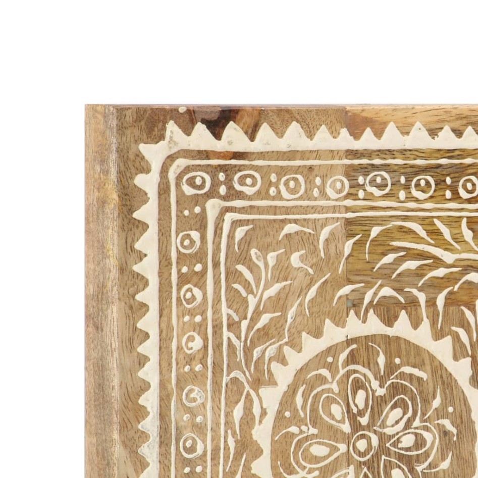 Espejo pintado a mano de madera maciza de mango 40x55