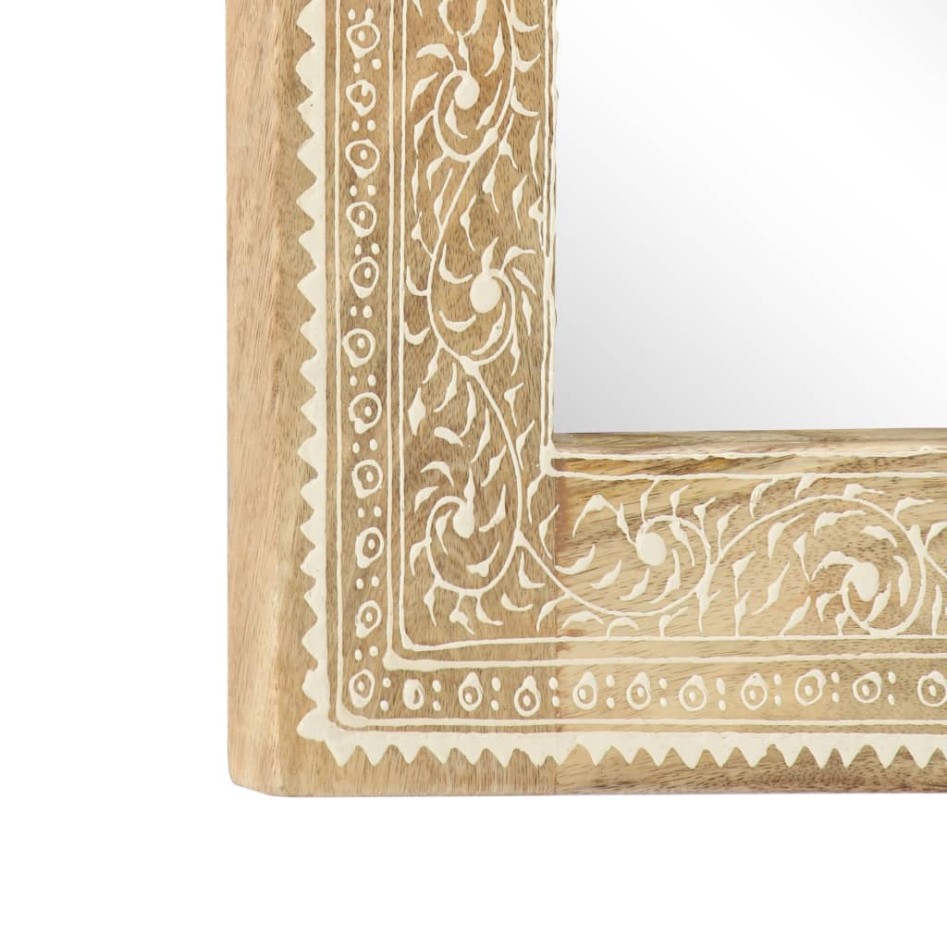 Espejo pintado a mano de madera maciza de mango 40x55