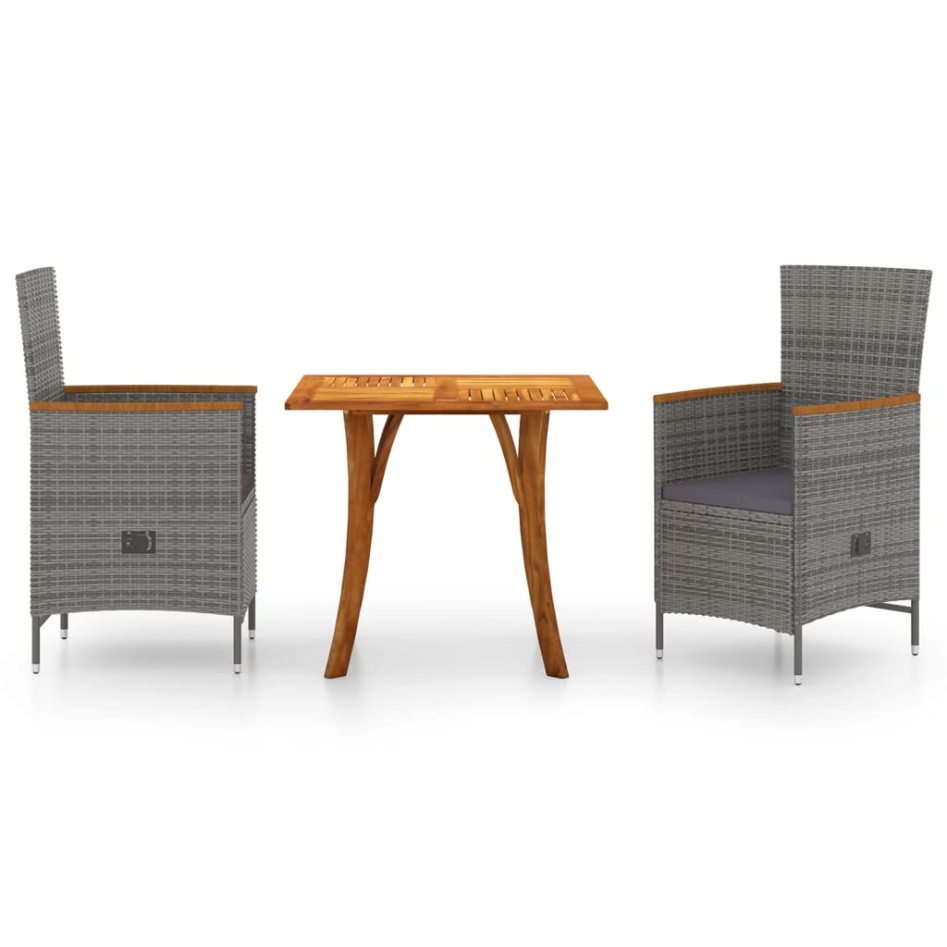 Juego de comedor de jardín de 3 piezas