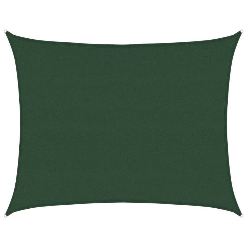 Toldo de vela HDPE verde oscuro 160 g/m² 6x7