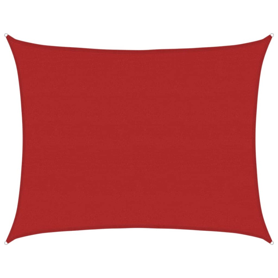 Toldo de vela HDPE rojo 160 g/m² 6x8