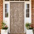 Cortina mosquitera chenilla beige y marrón 118x220