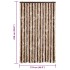 Cortina mosquitera chenilla beige y marrón 118x220