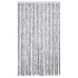 Cortina mosquitera chenilla blanco y gris 118x220