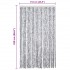 Cortina mosquitera chenilla blanco y gris 118x220