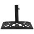 Base de sombrilla de hierro fundido negro 47x47x33