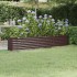 Jardinera arriate acero recubrimiento polvo marrón 224x40x36