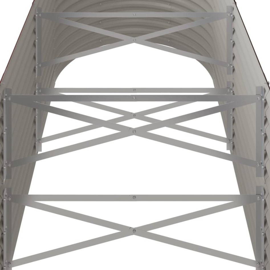 Jardinera arriate acero recubrimiento polvo marrón 224x40x36